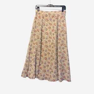 Vintage Lizsport by Liz Claiborne pastel floral chiffon  skirt  8P